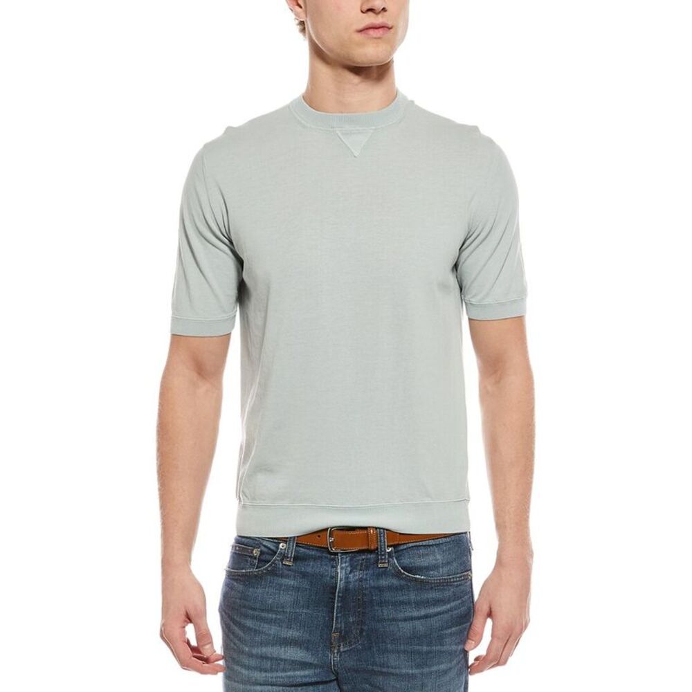 Eleventy Mens  Short Sleeves Round Neck Sweater